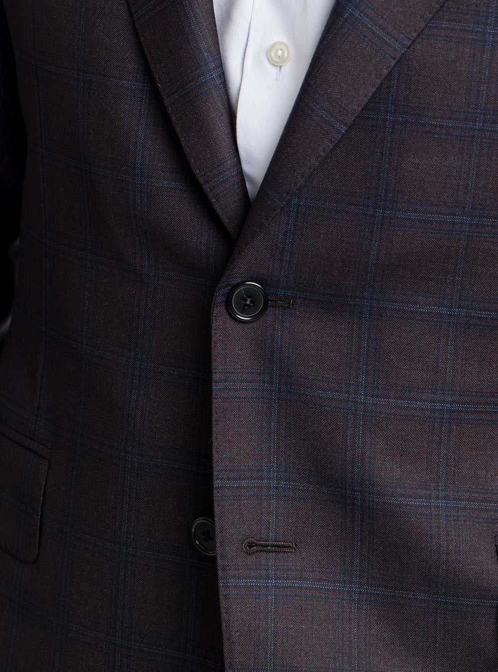 Samuelsohn Aubergine & Blue Overcheck Suit