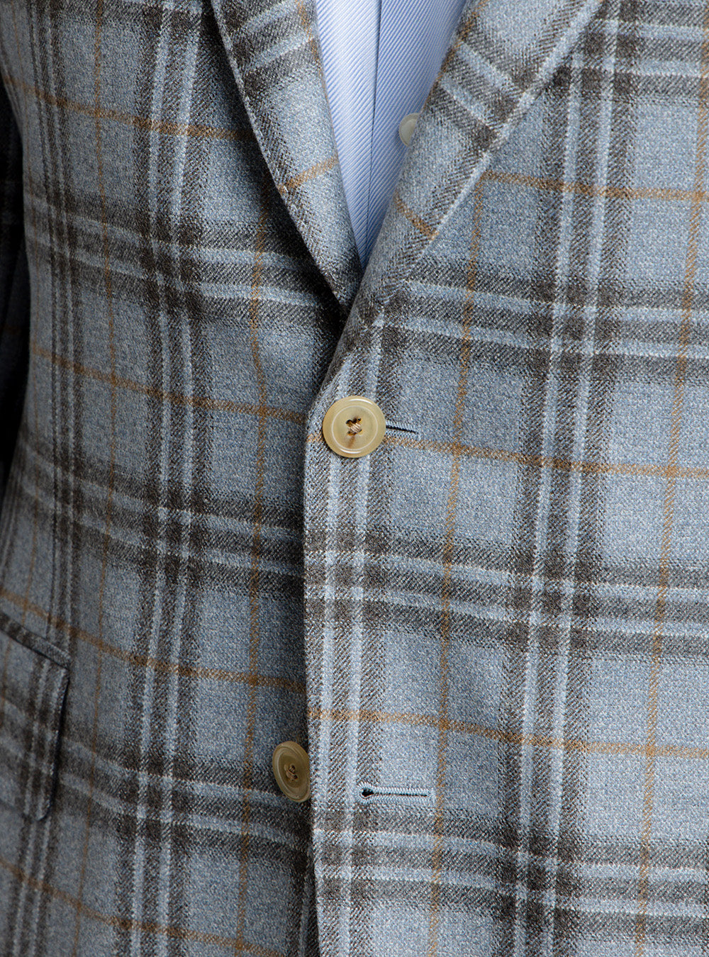 Samuelsohn Blue & Charcoal Plaid Sport Coat