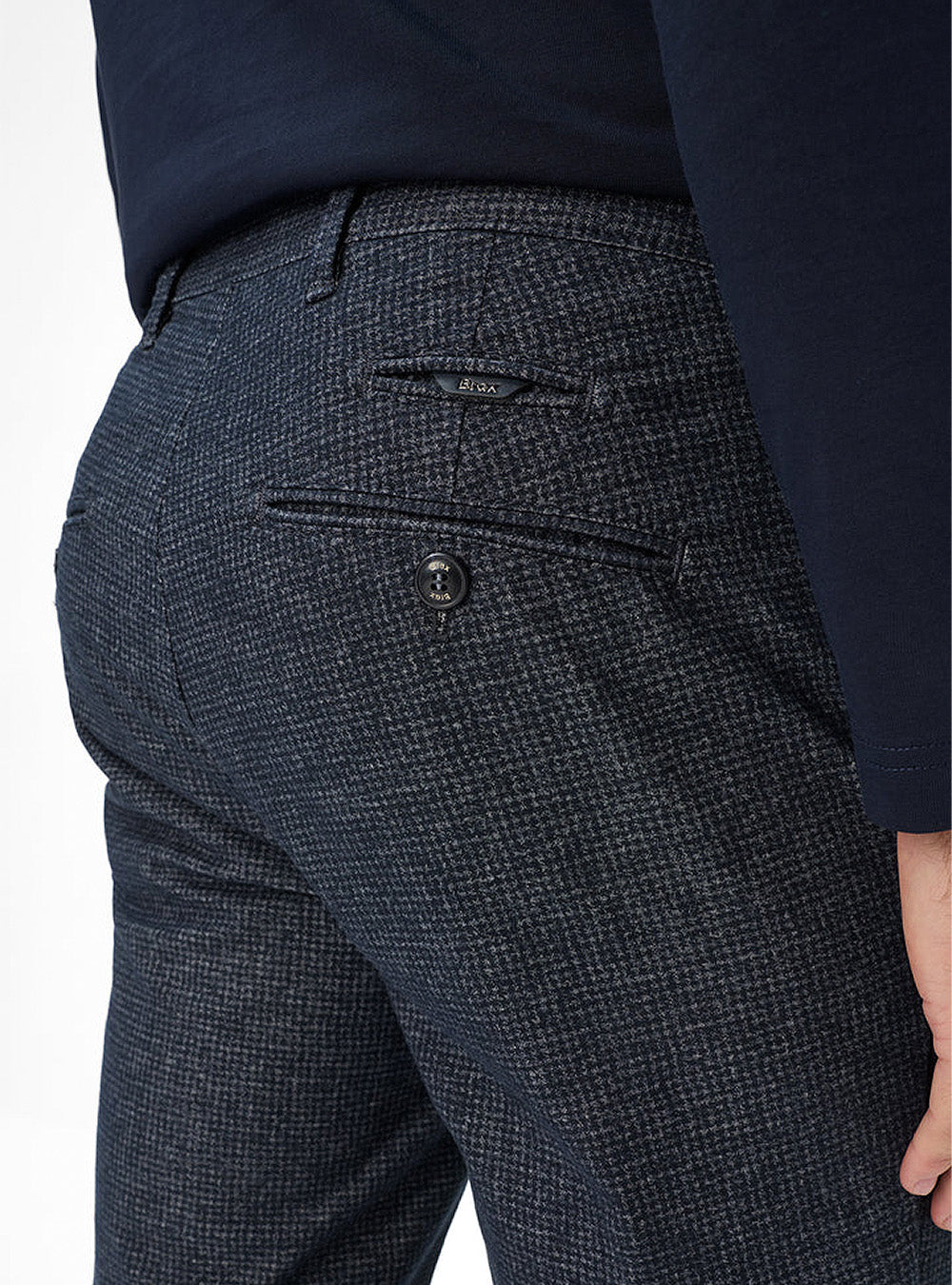 Brax Chuck WDX Textured Trousers - Navy