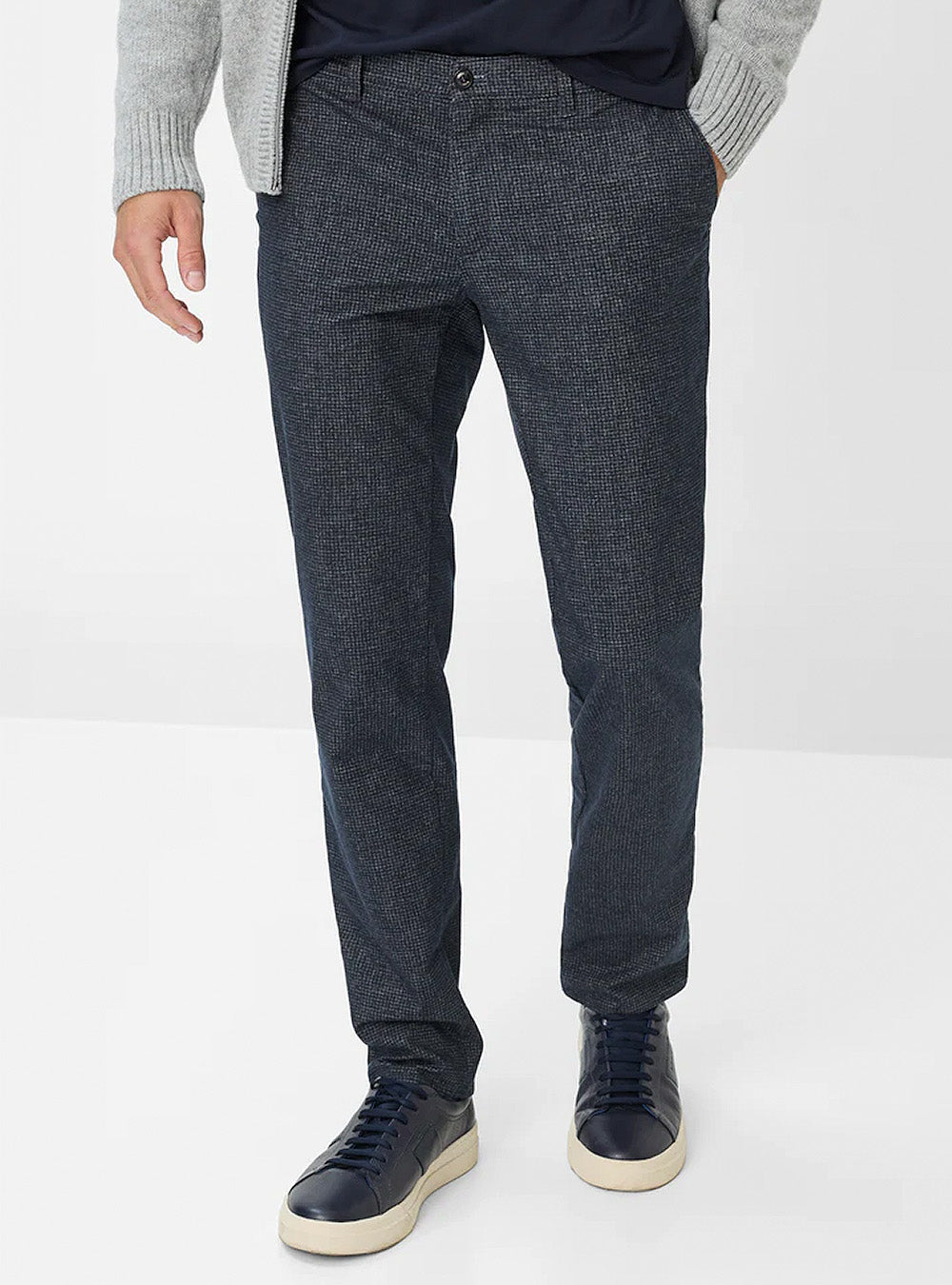 Brax Chuck WDX Textured Trousers - Navy