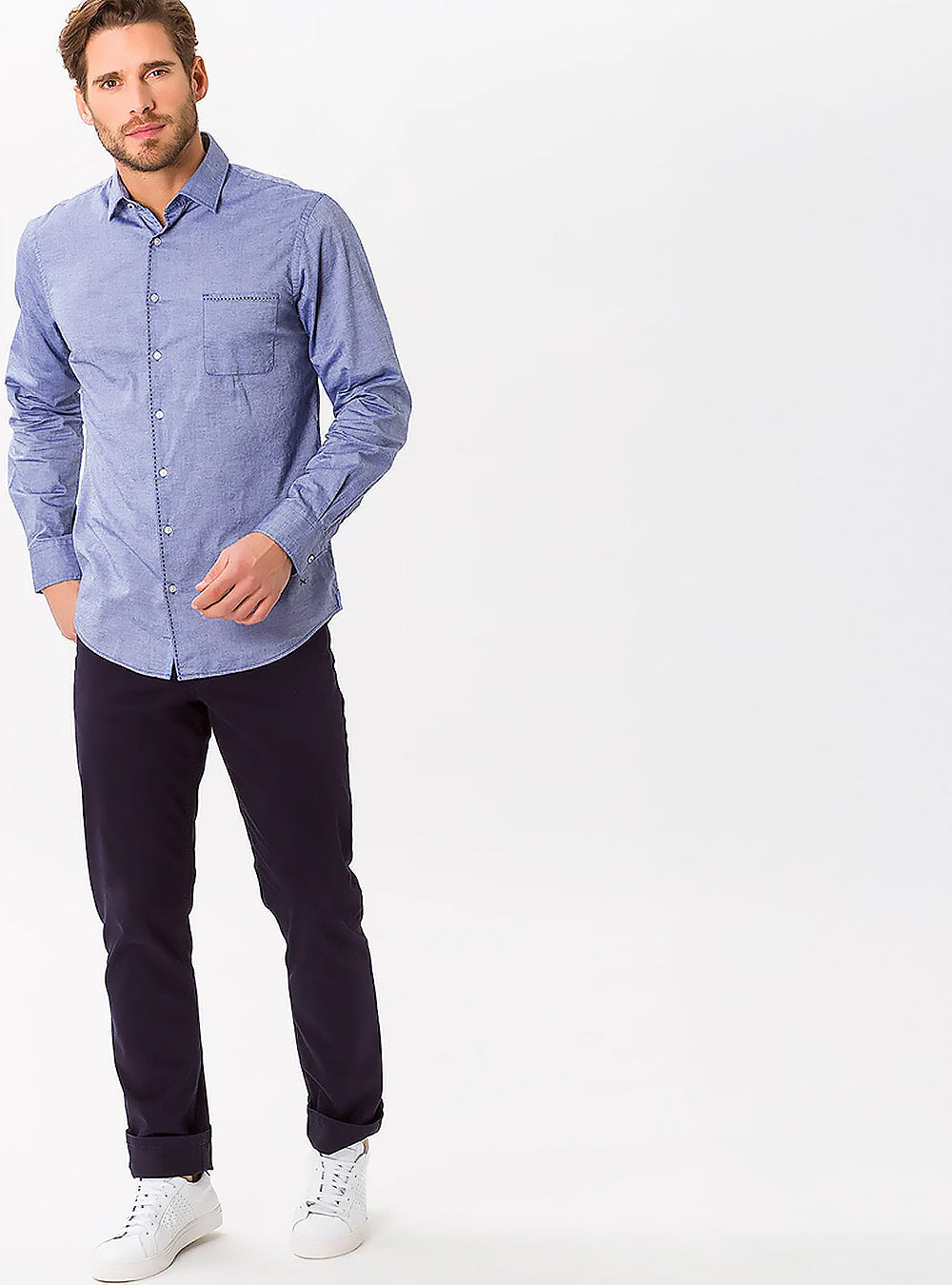Brax Cooper Five-Pocket Pant - Perma Blue
