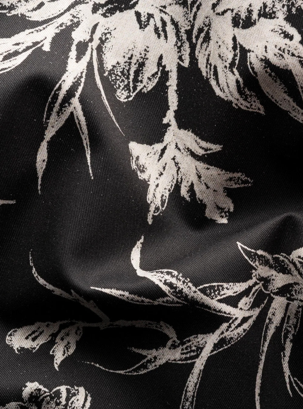 Eton Black Floral Signature Twill Shirt