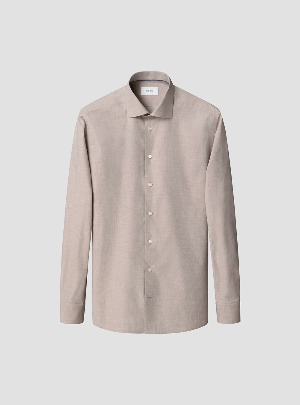 Eton Beige Fine Twill Shirt