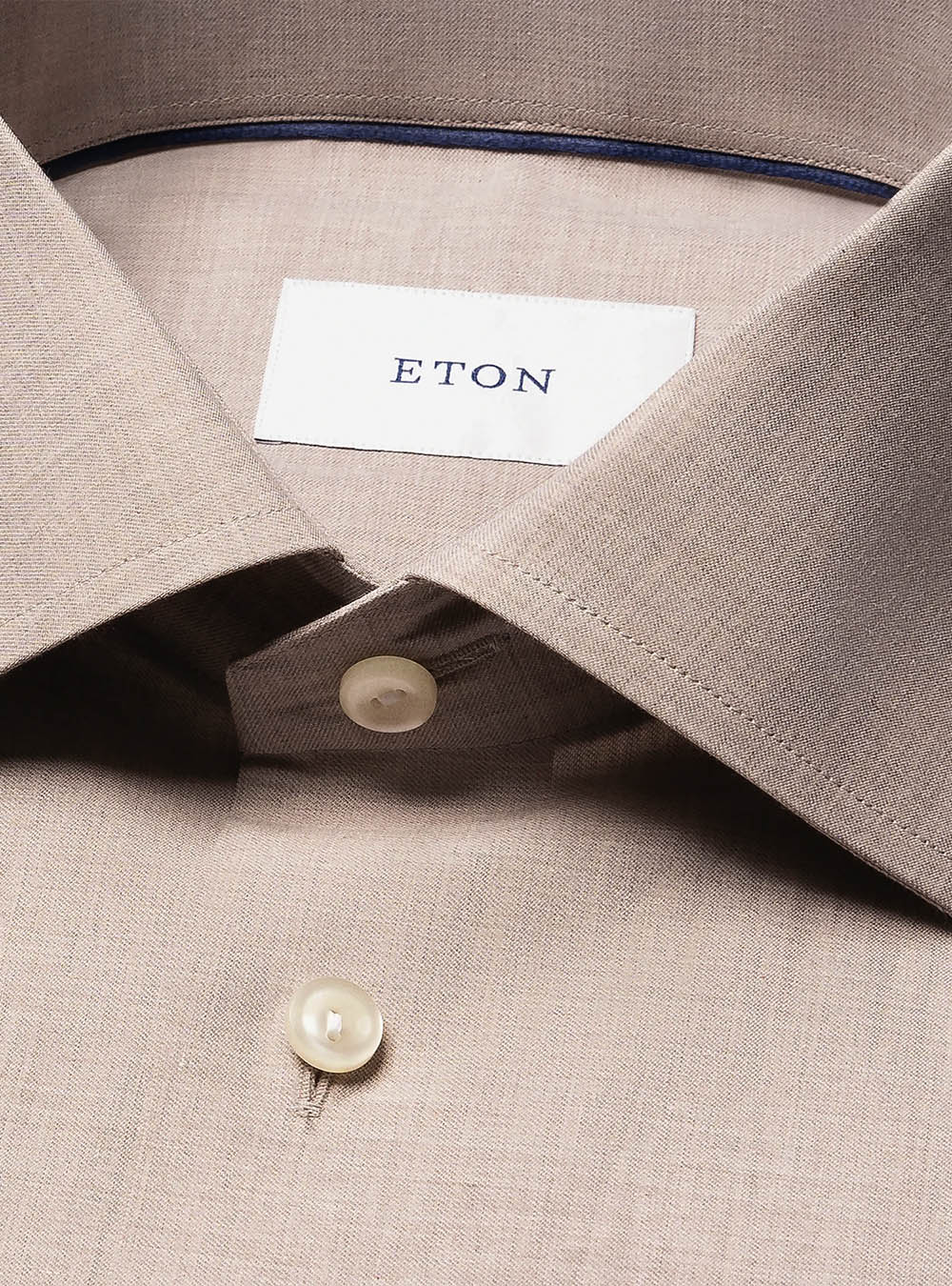 Eton Beige Fine Twill Shirt