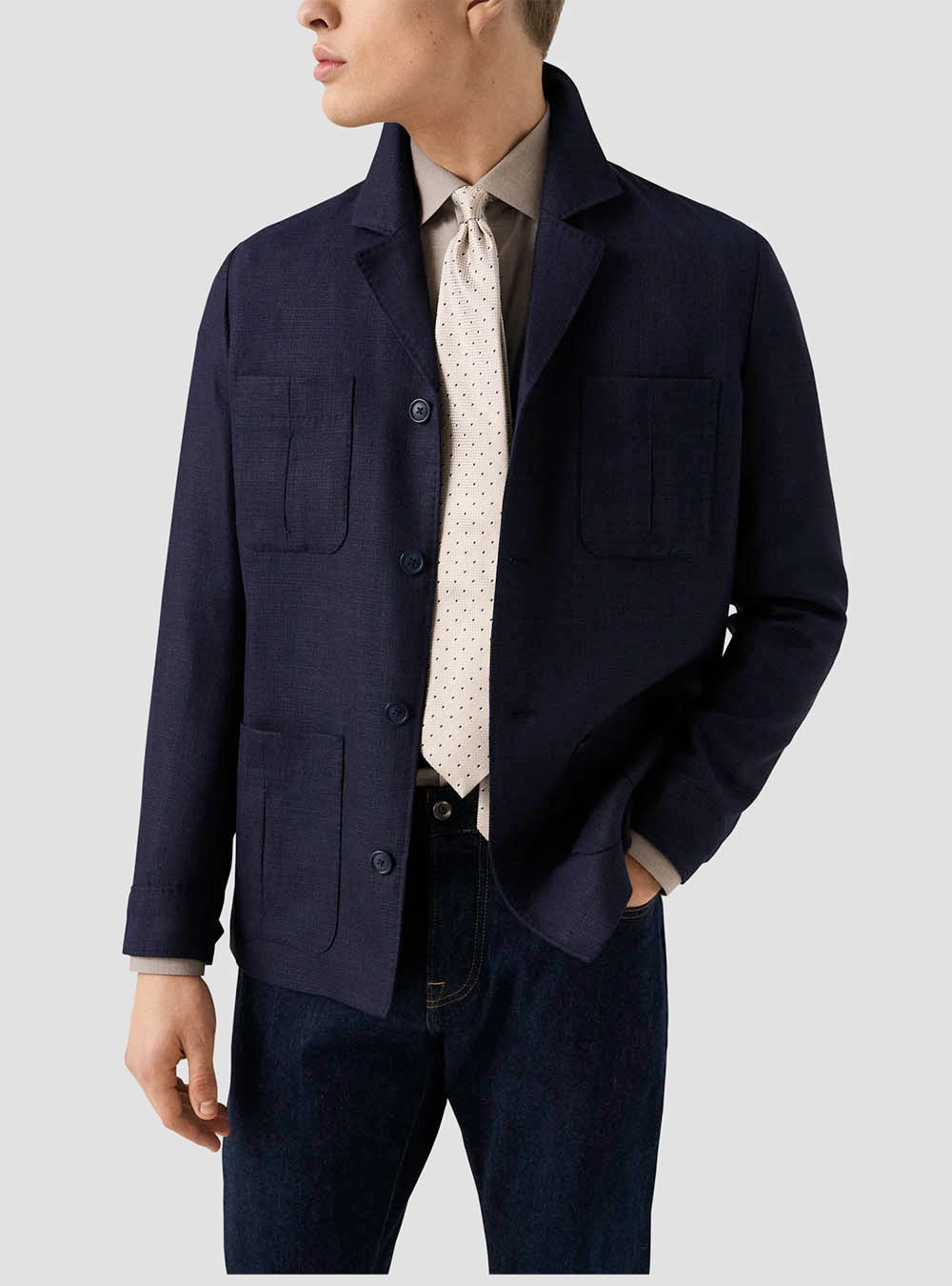 Eton Beige Fine Twill Shirt