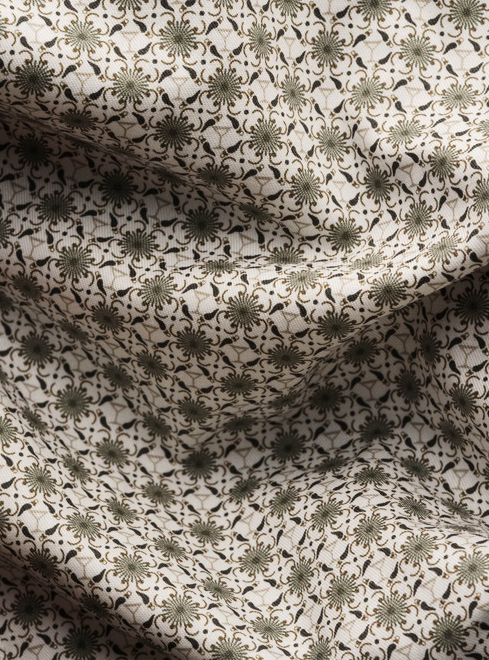 Eton Beige Geometric Signature Twill Shirt