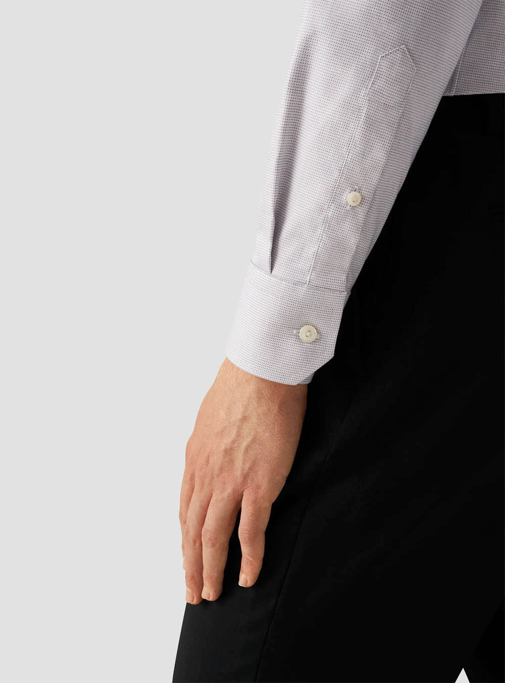 Eton Beige Semi Solid Cotton TENCEL™ Lyocell Shirt