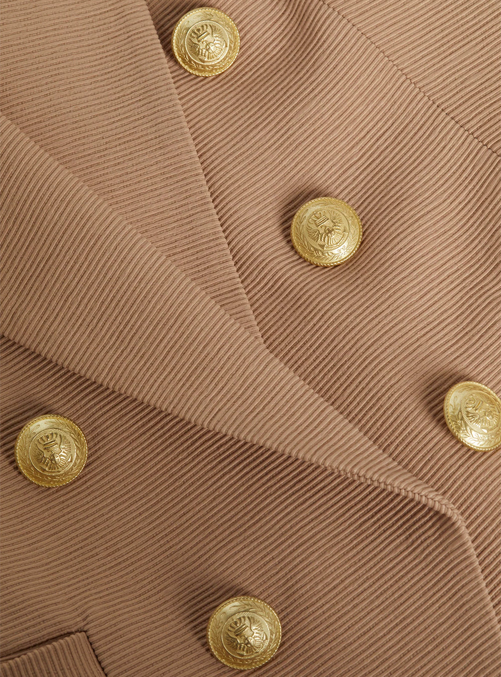 L'Agence Brooke Open-Front Blazer - Cappuccino/Sketch Chain