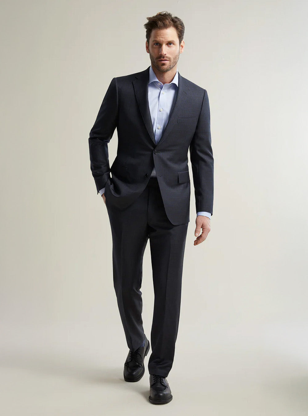 Samuelsohn Charcoal Sharkskin Suit