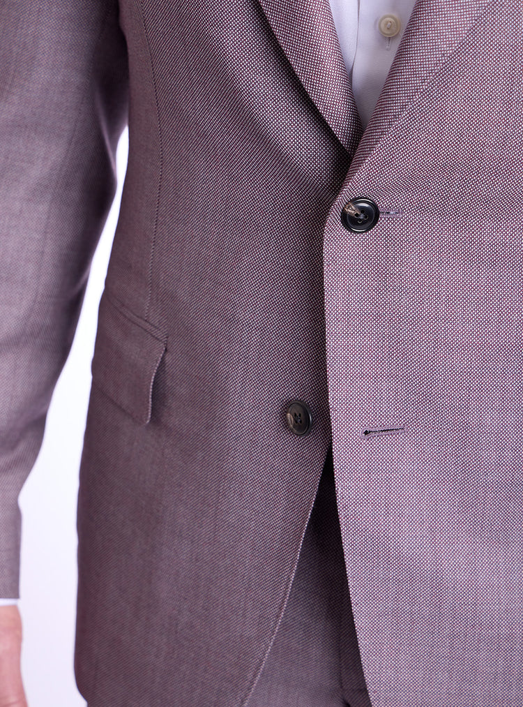 Samuelsohn Fuchsia Birds-Eye Suit