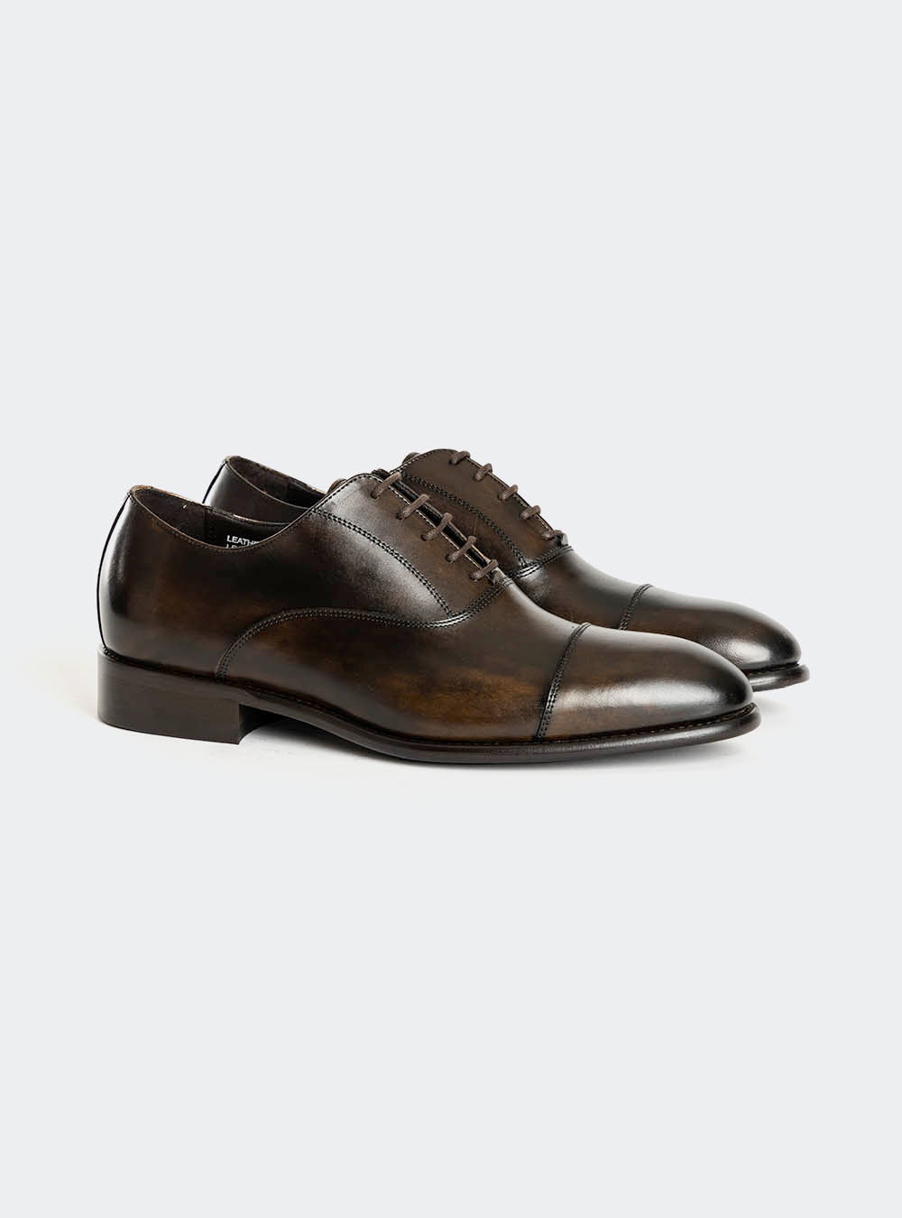 Calzoleria Toscana 2571 Cap-Toe Oxford Dress Shoe - Dark Brown