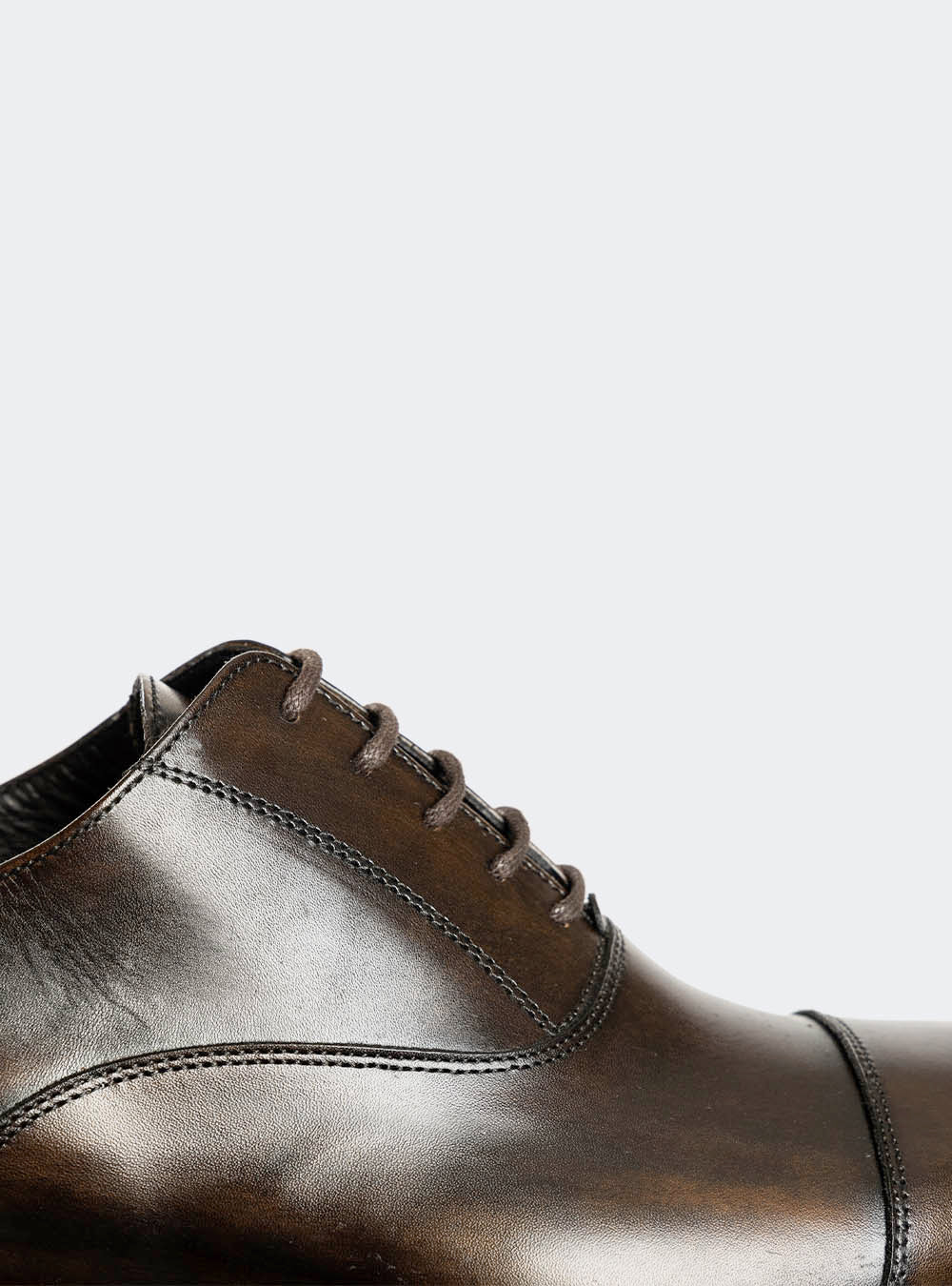 Calzoleria Toscana 2571 Cap-Toe Oxford Dress Shoe - Dark Brown