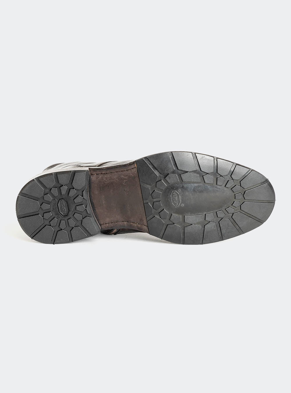 Calzoleria Toscana Q549 Dip Dyed Toe-Cap Side Zip Boot - Dark Brown