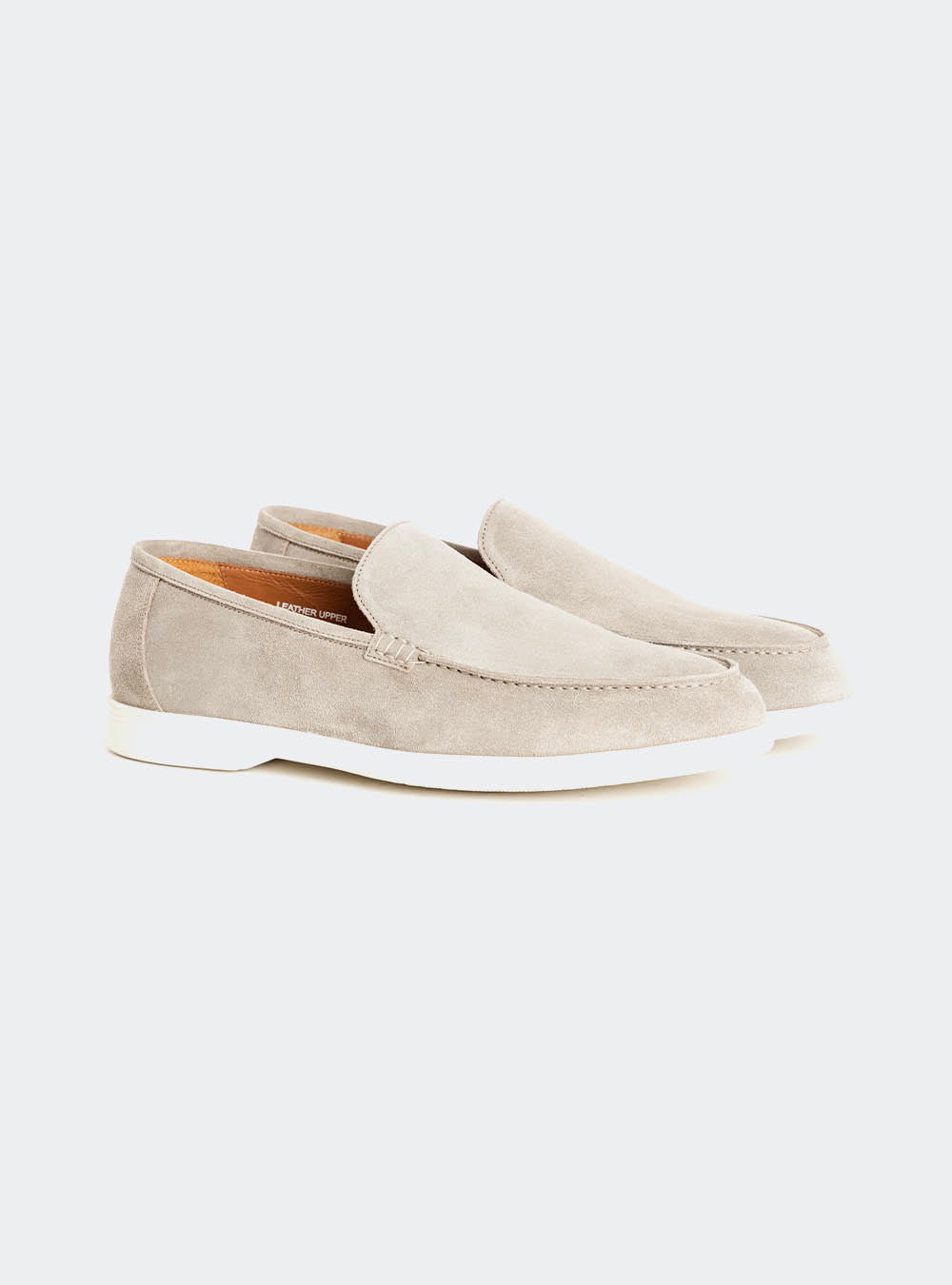 Calzoleria Toscana Sommo Venetian Suede Loafer - Light Grey
