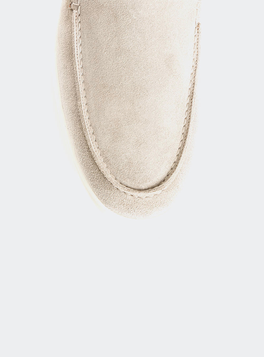 Calzoleria Toscana Sommo Venetian Suede Loafer - Light Grey
