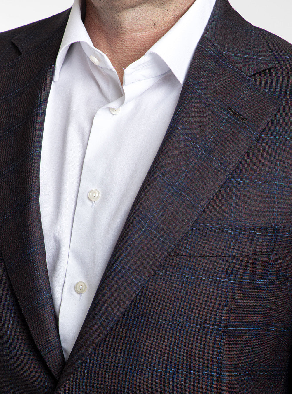 Samuelsohn Aubergine & Blue Overcheck Suit