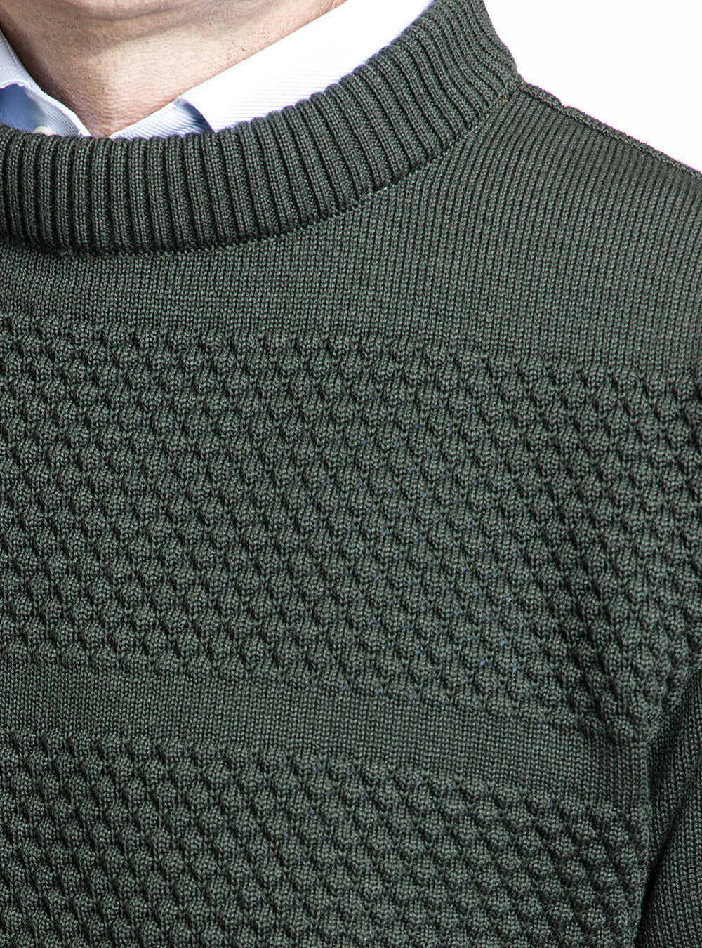S.N.S. Herning Deep Green Raised Textured Sweater