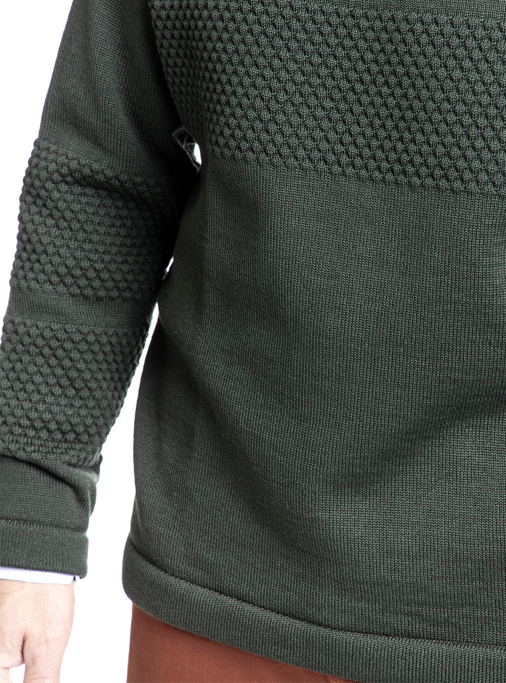 S.N.S. Herning Deep Green Raised Textured Sweater