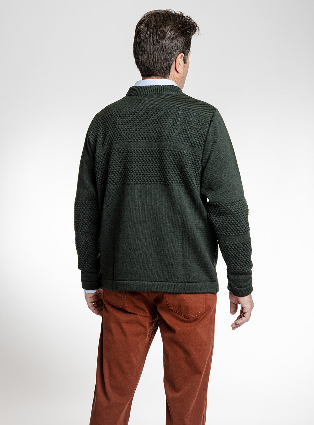 S.N.S. Herning Deep Green Raised Textured Sweater