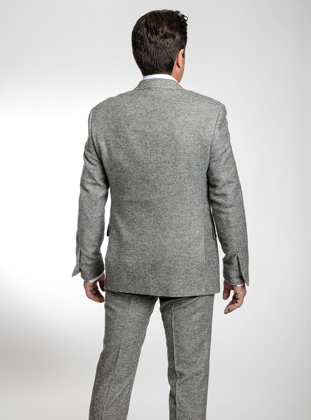 Samuelsohn Salt & Pepper English Flannel Suit