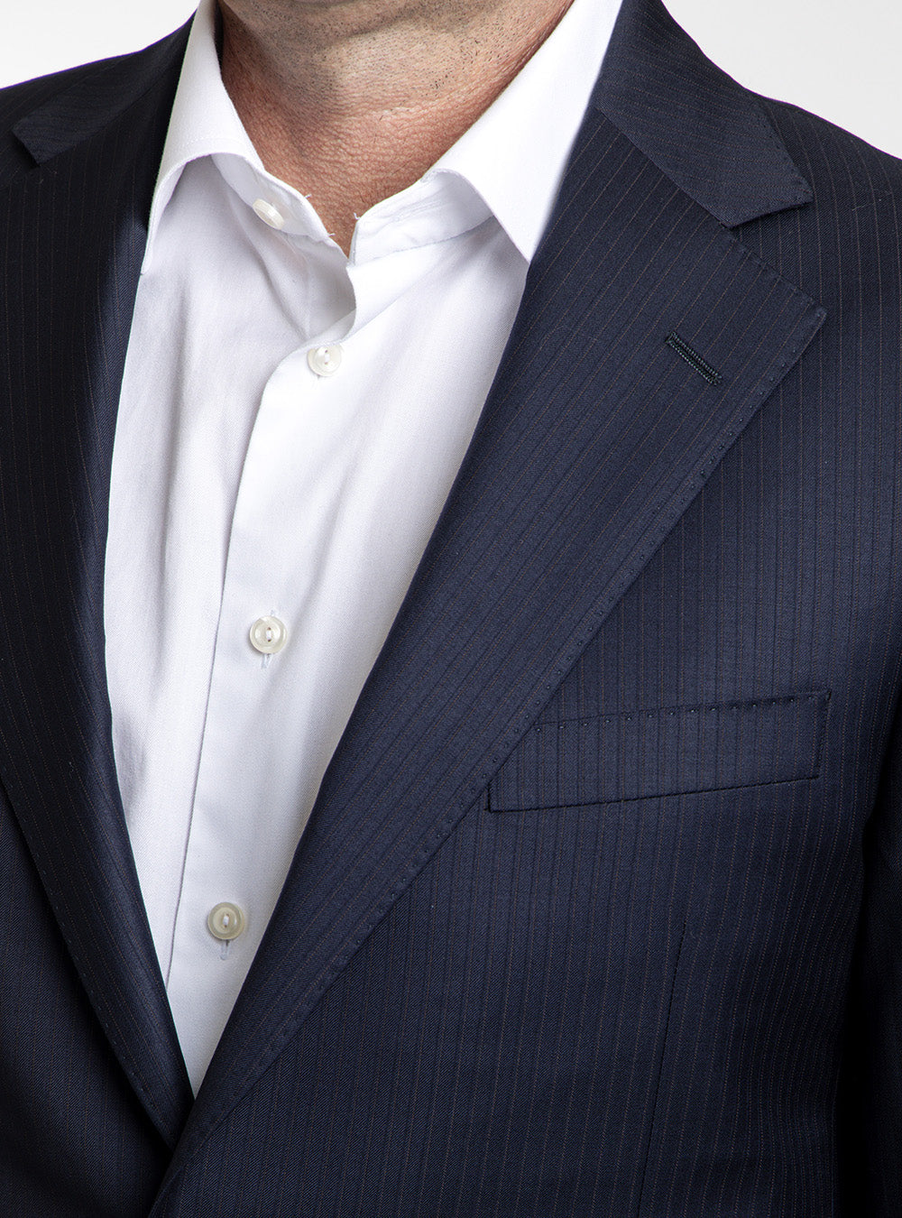 Samuelsohn Navy Pinstripe Suit