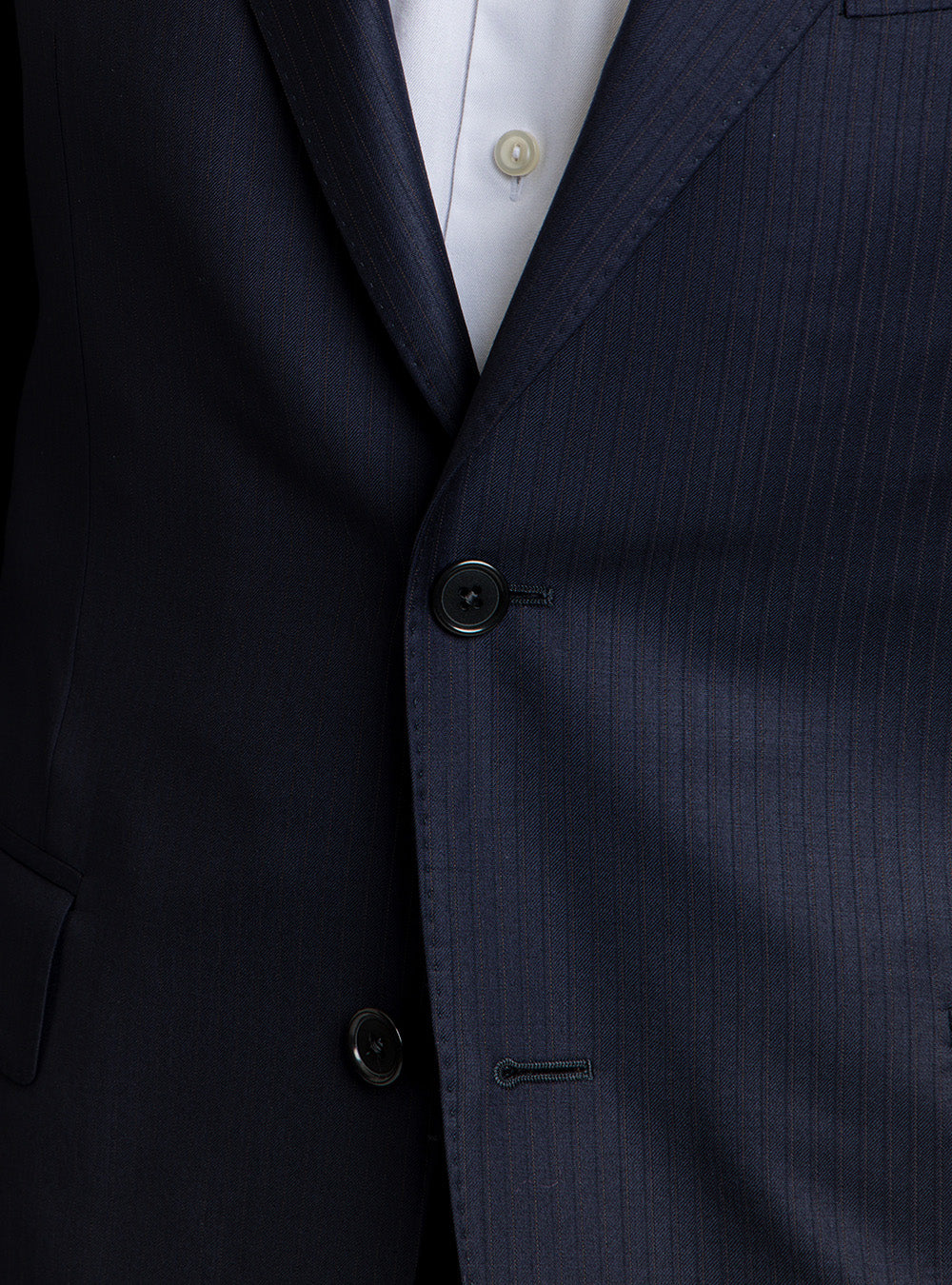 Samuelsohn Navy Pinstripe Suit