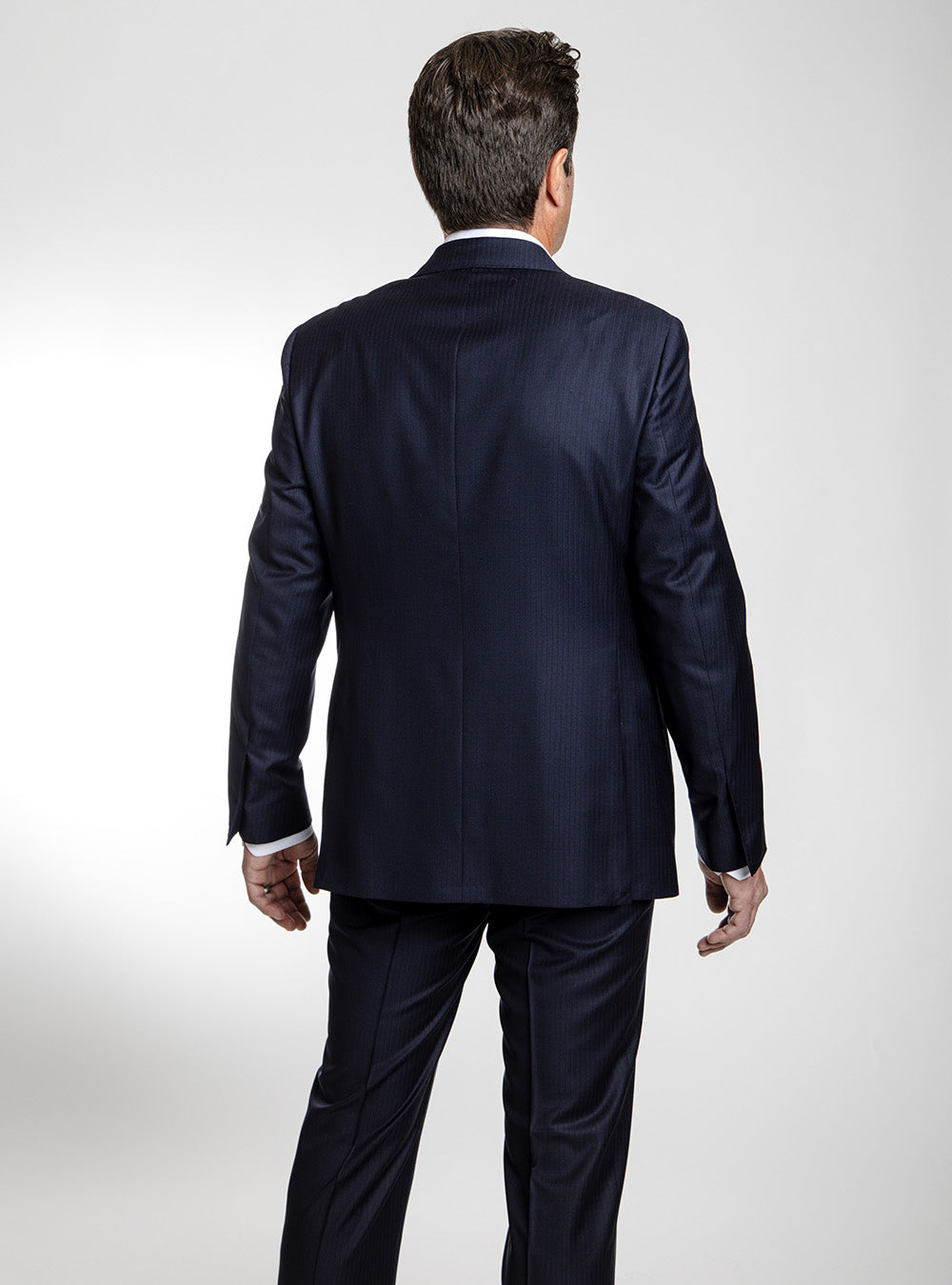 Samuelsohn Navy Pinstripe Suit