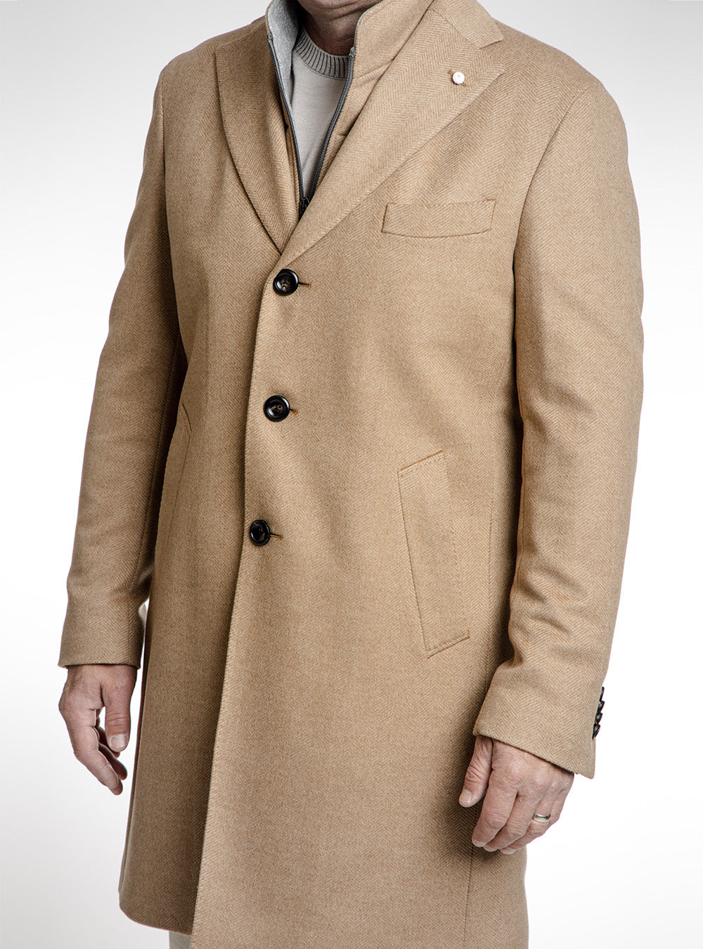 Luigi Bianchi Camel Top Coat