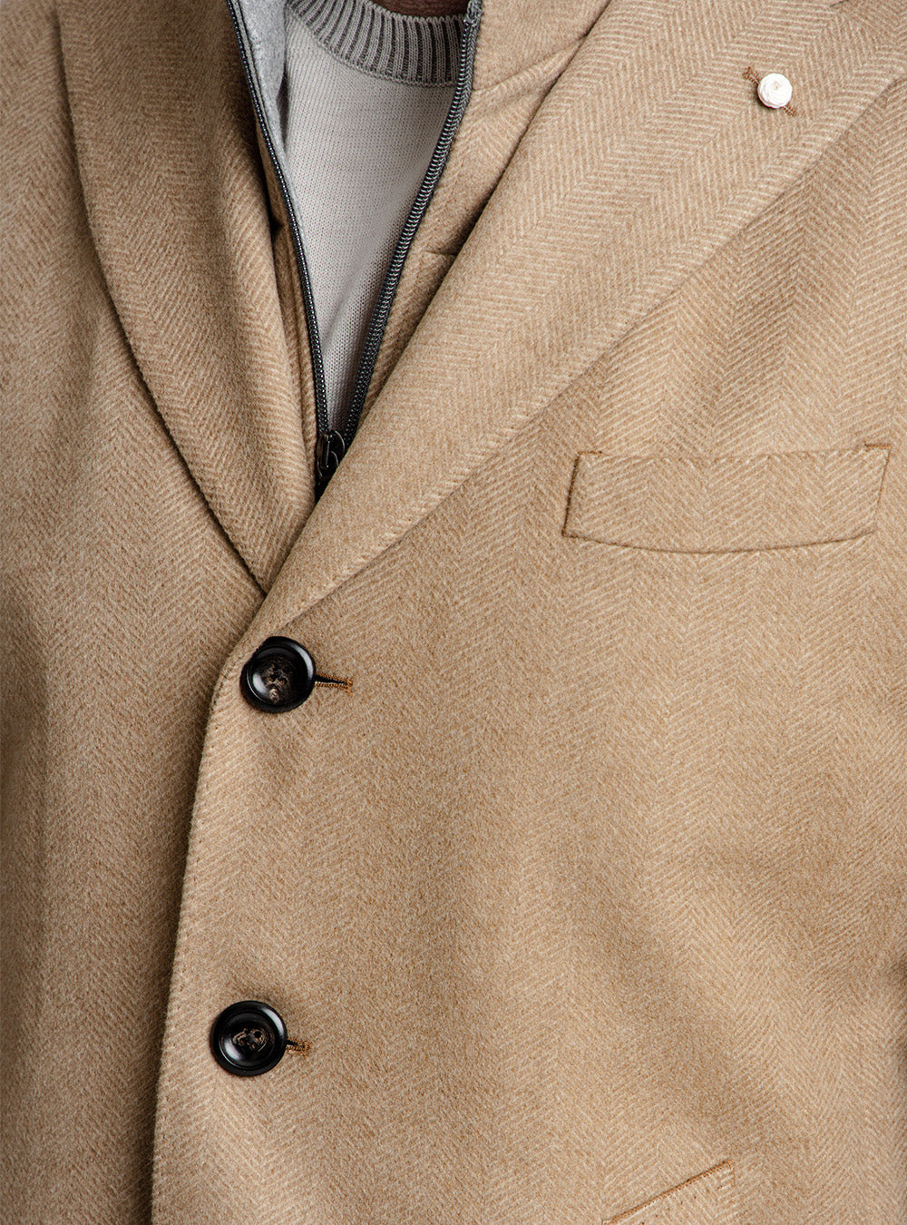 Luigi Bianchi Camel Top Coat