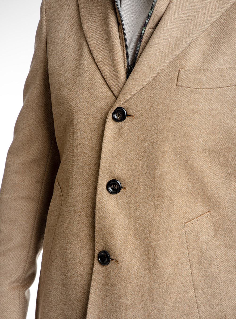 Luigi Bianchi Camel Top Coat