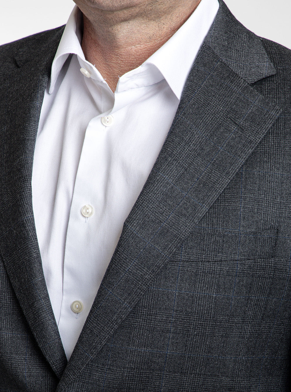 Samuelsohn Dark Grey Prince of Wales Check Suit