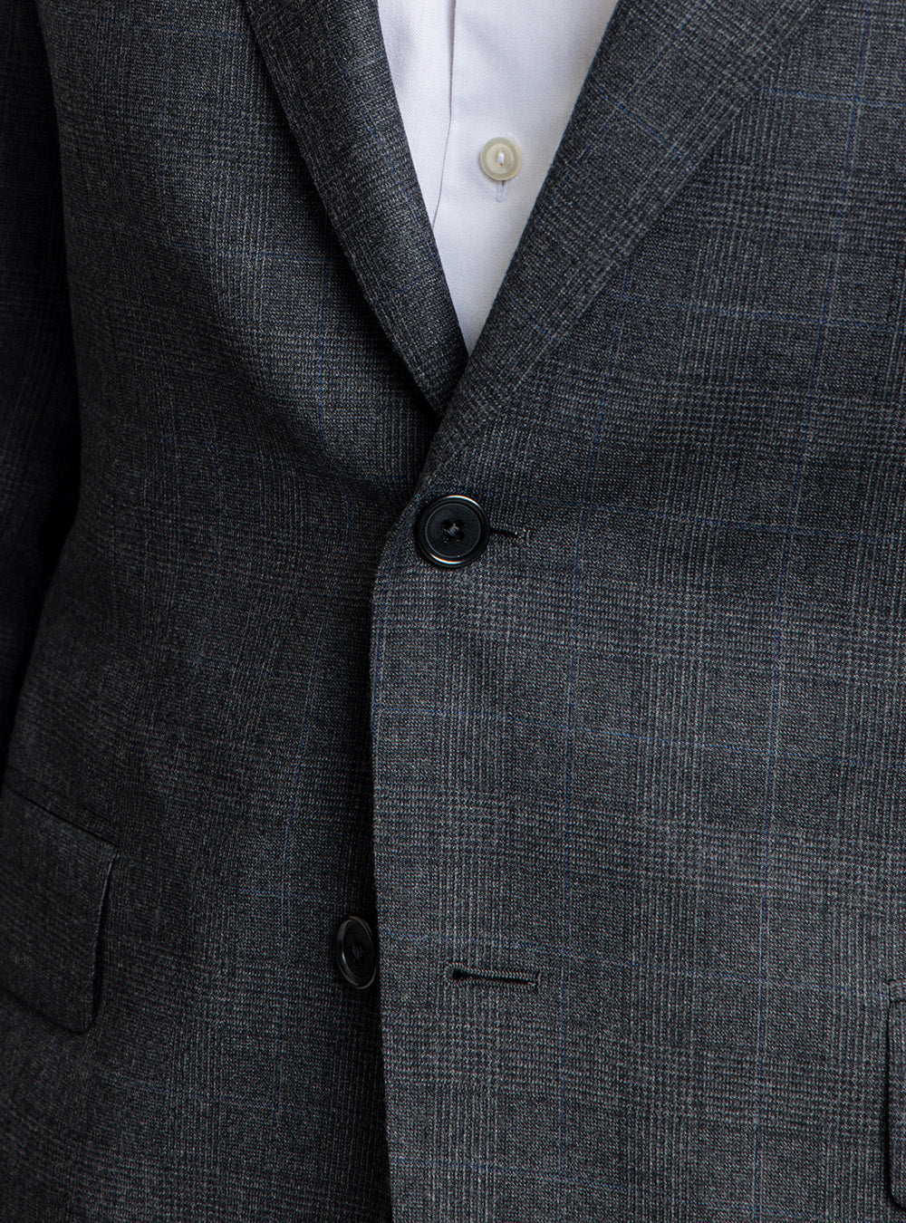 Samuelsohn Dark Grey Prince of Wales Check Suit