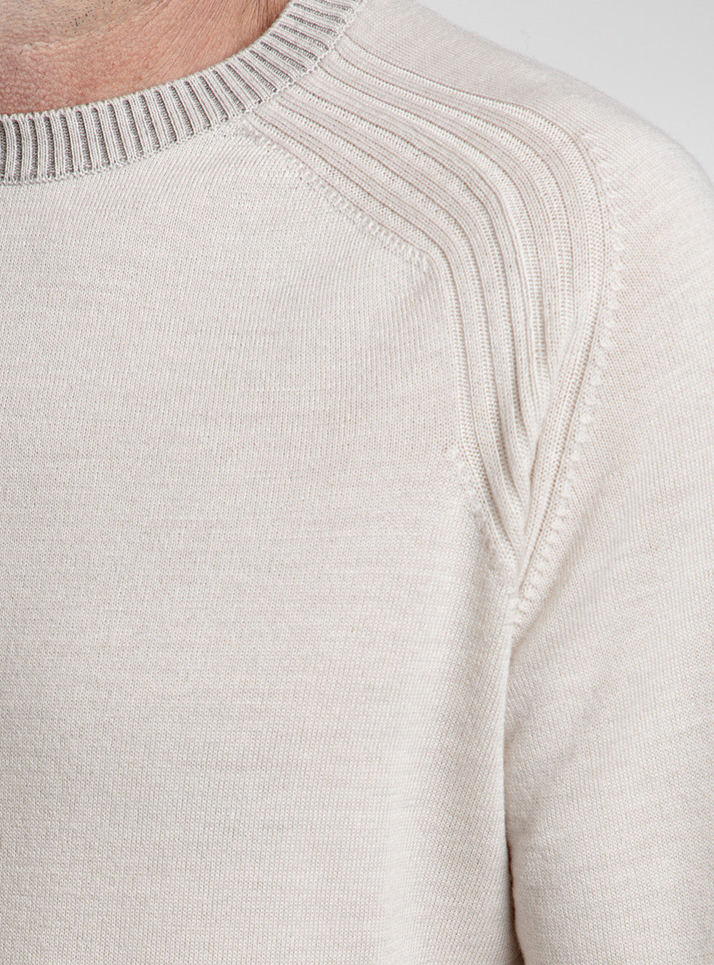 Ferrante Ivory Crew Neck Sweater