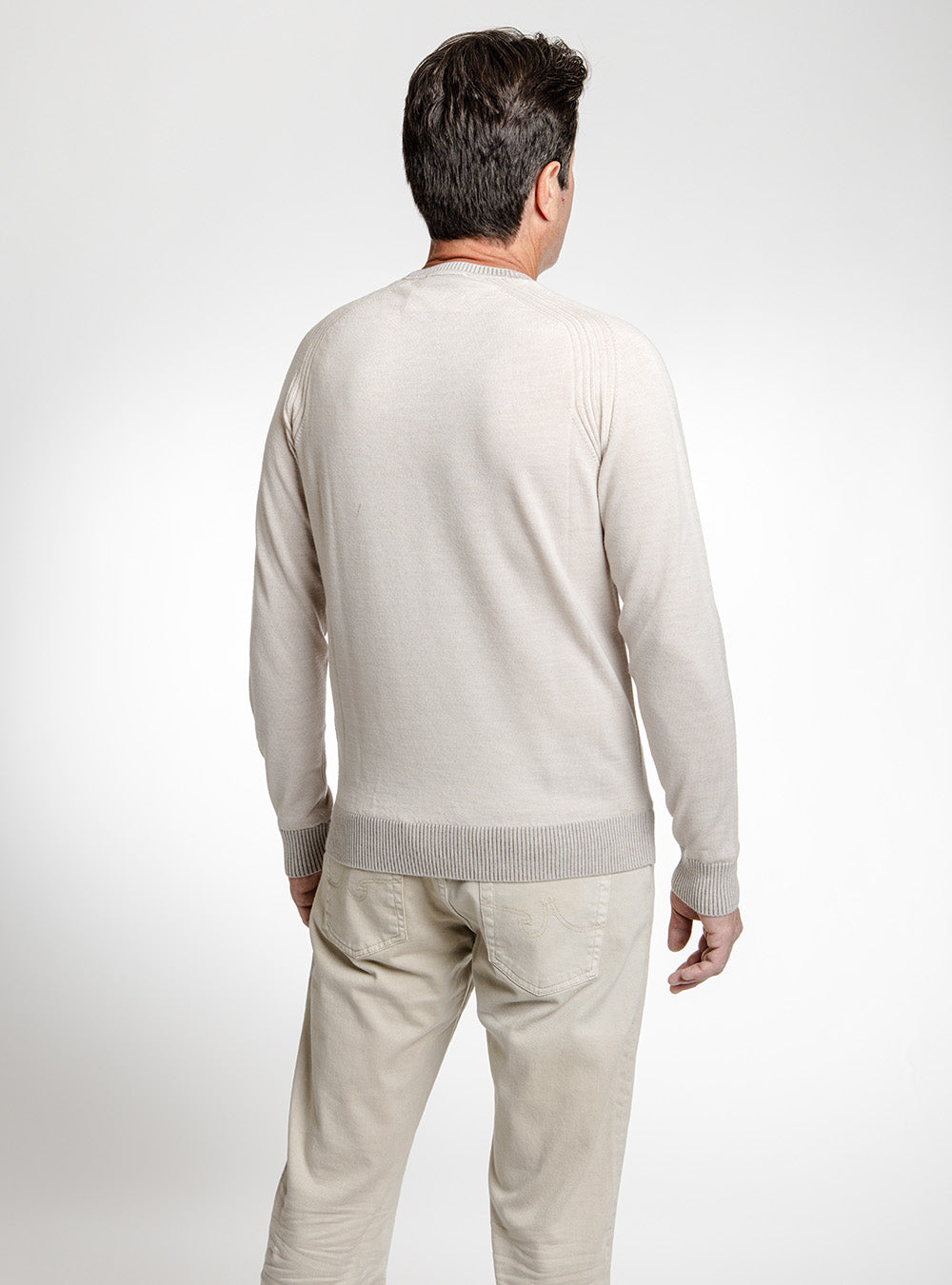 Ferrante Ivory Crew Neck Sweater