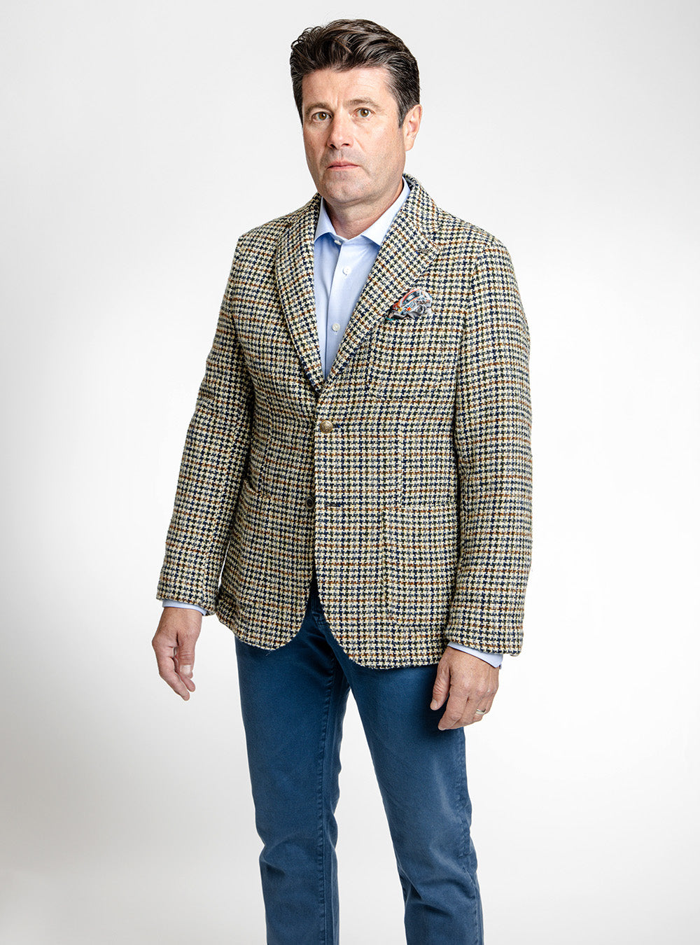 BOB Multi-Coloured Open Weave Unstructured Sport Coat