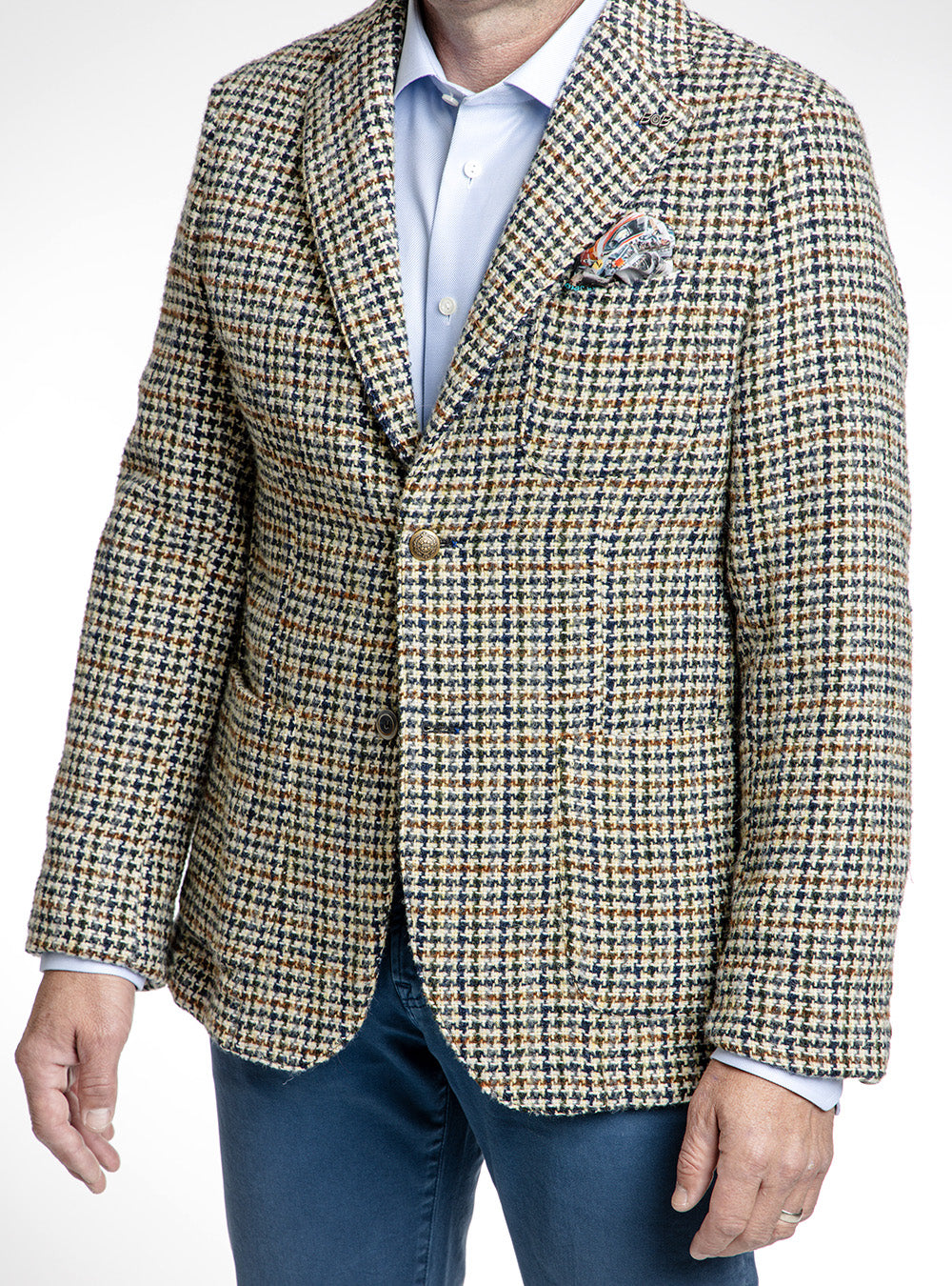 BOB Multi-Coloured Open Weave Unstructured Sport Coat