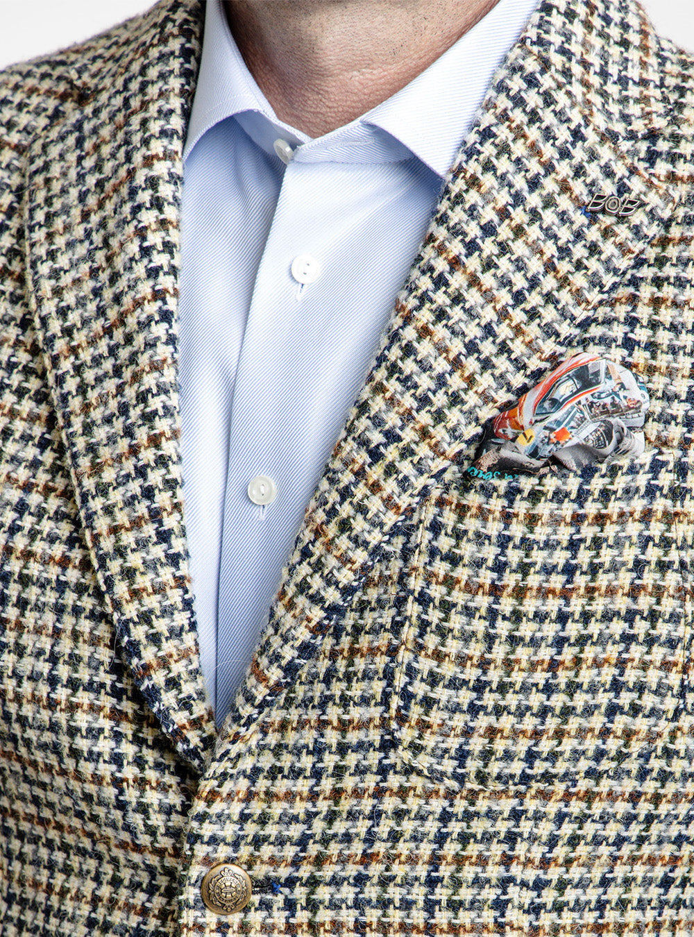 BOB Multi-Coloured Open Weave Unstructured Sport Coat