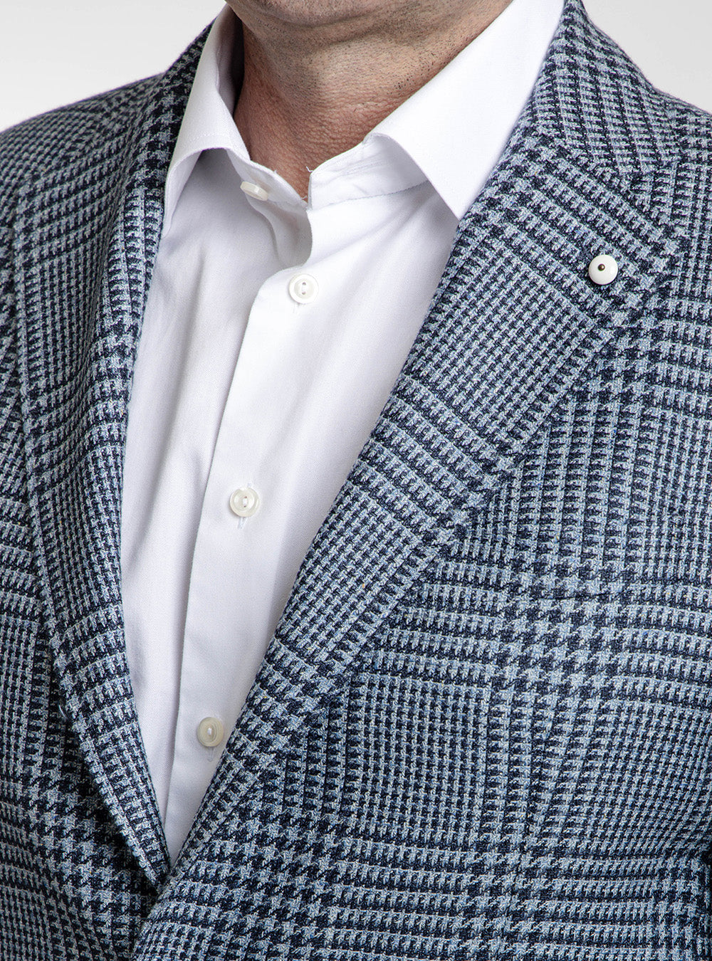 L.B.M. 1911 Mid-Blue Box Check Sport Coat
