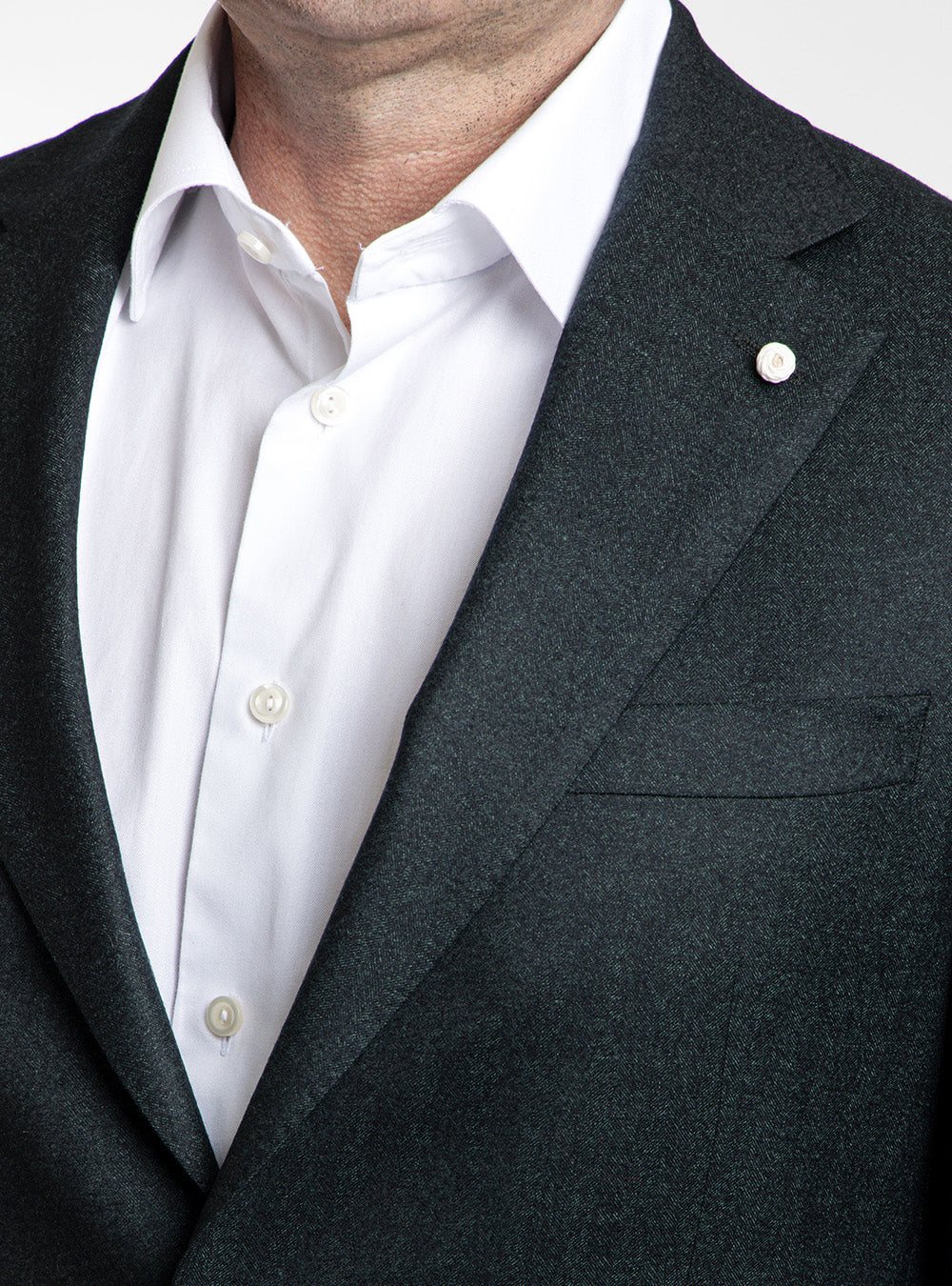 Luigi Bianchi Marbled Navy & Teal Suit