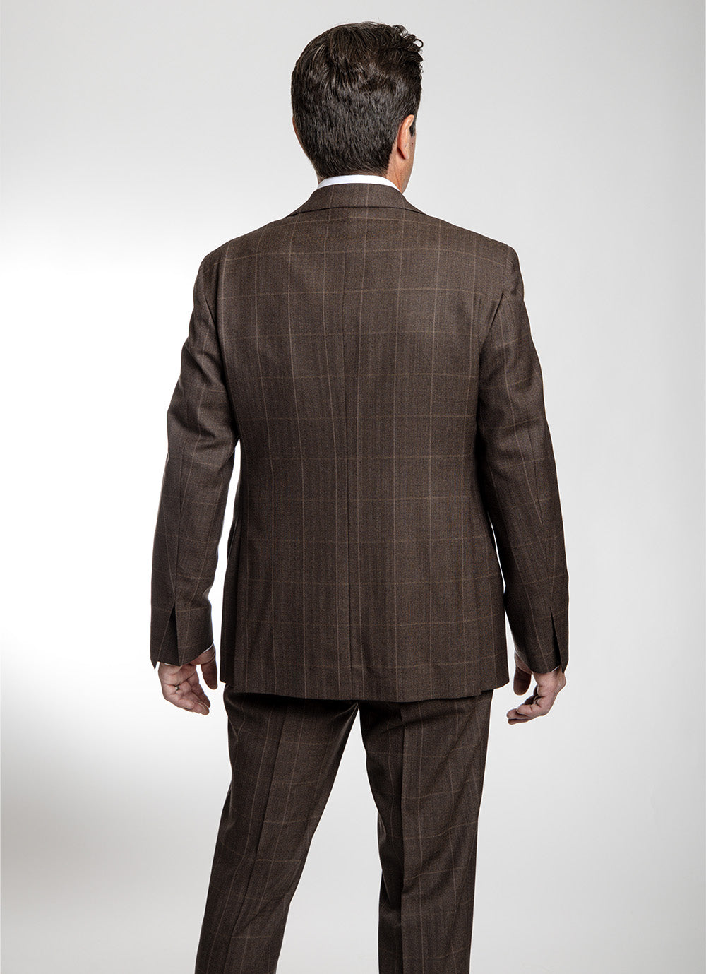 Luigi Bianchi Nutmeg & Tan Windowpane Check Suit