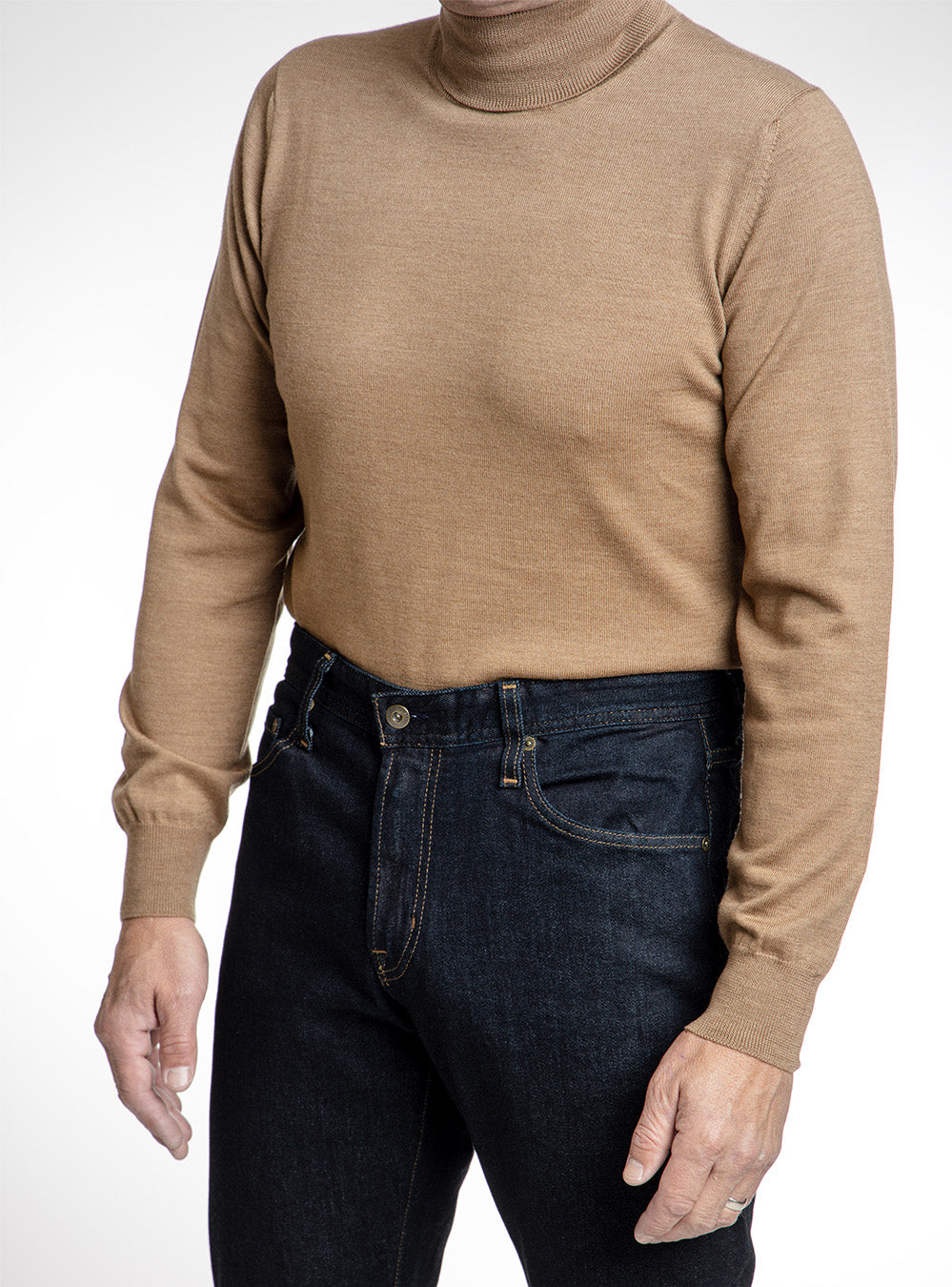 Gran Sasso Camel Turtleneck Sweater
