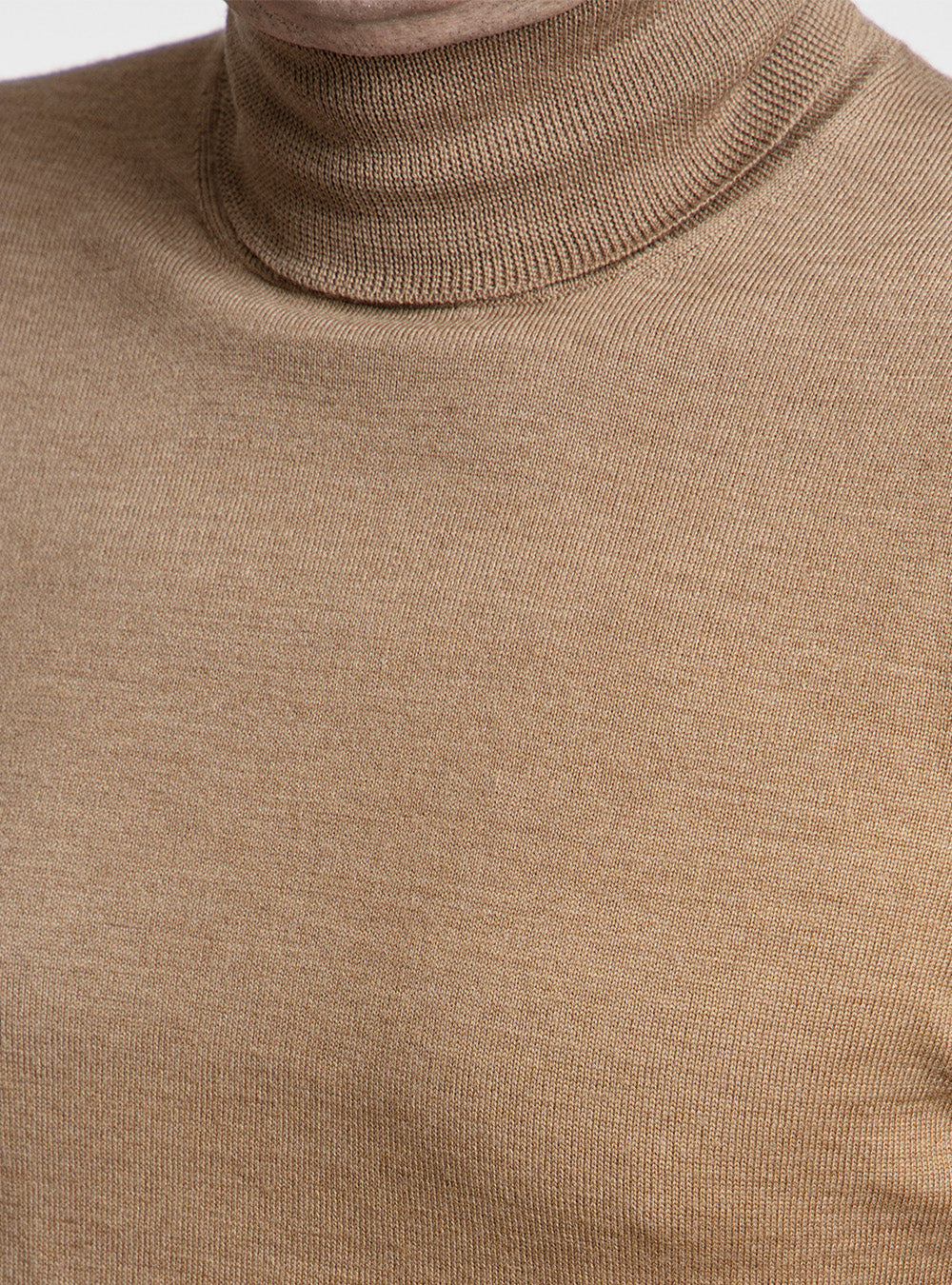 Gran Sasso Camel Turtleneck Sweater
