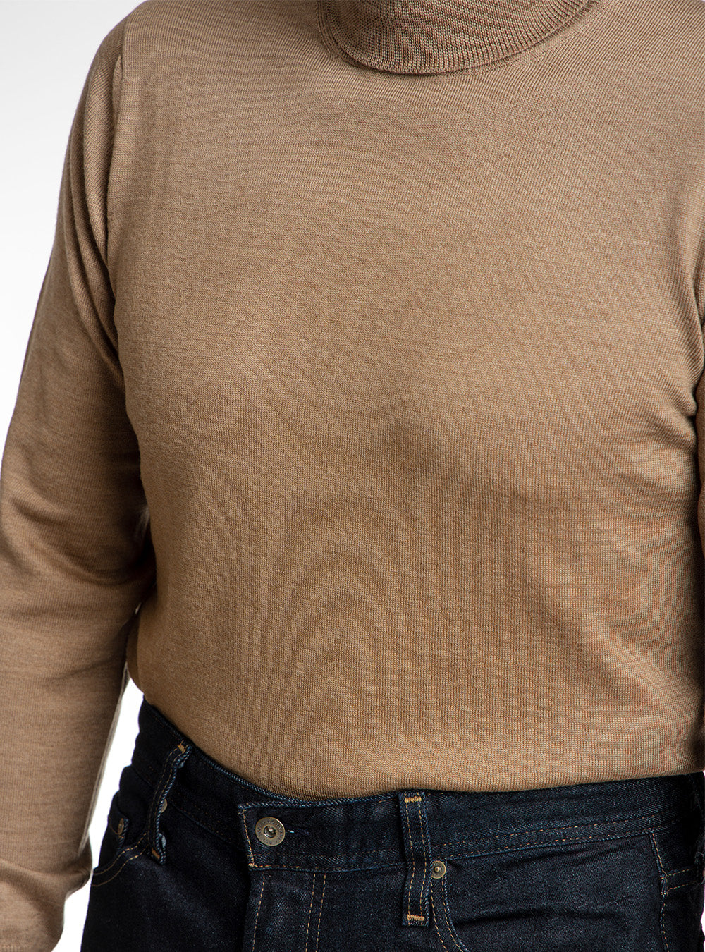Gran Sasso Camel Turtleneck Sweater