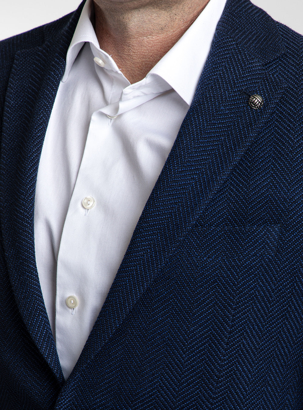 Jack Victor Navy Herringbone Sport Coat