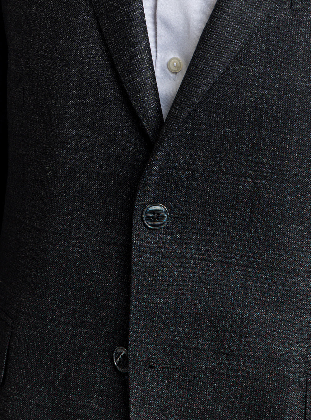 Luigi Bianchi Dark Charcoal Textured Suit
