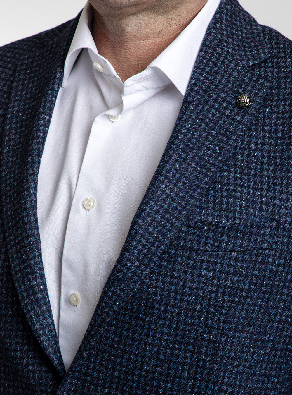 Jack Victor Blue & Navy Houndstooth Sport Coat