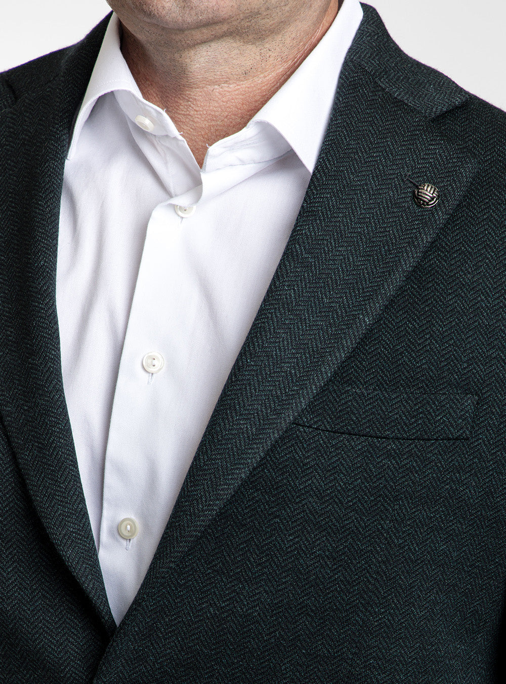 Jack Victor Deep Green Herringbone Sport Coat