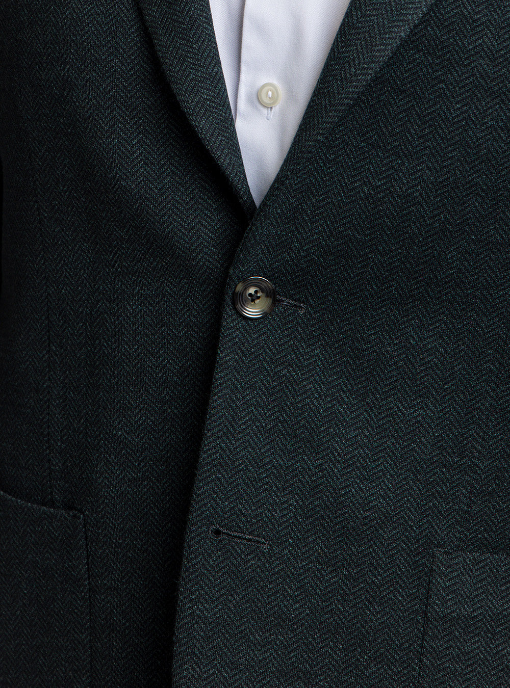 Jack Victor Deep Green Herringbone Sport Coat