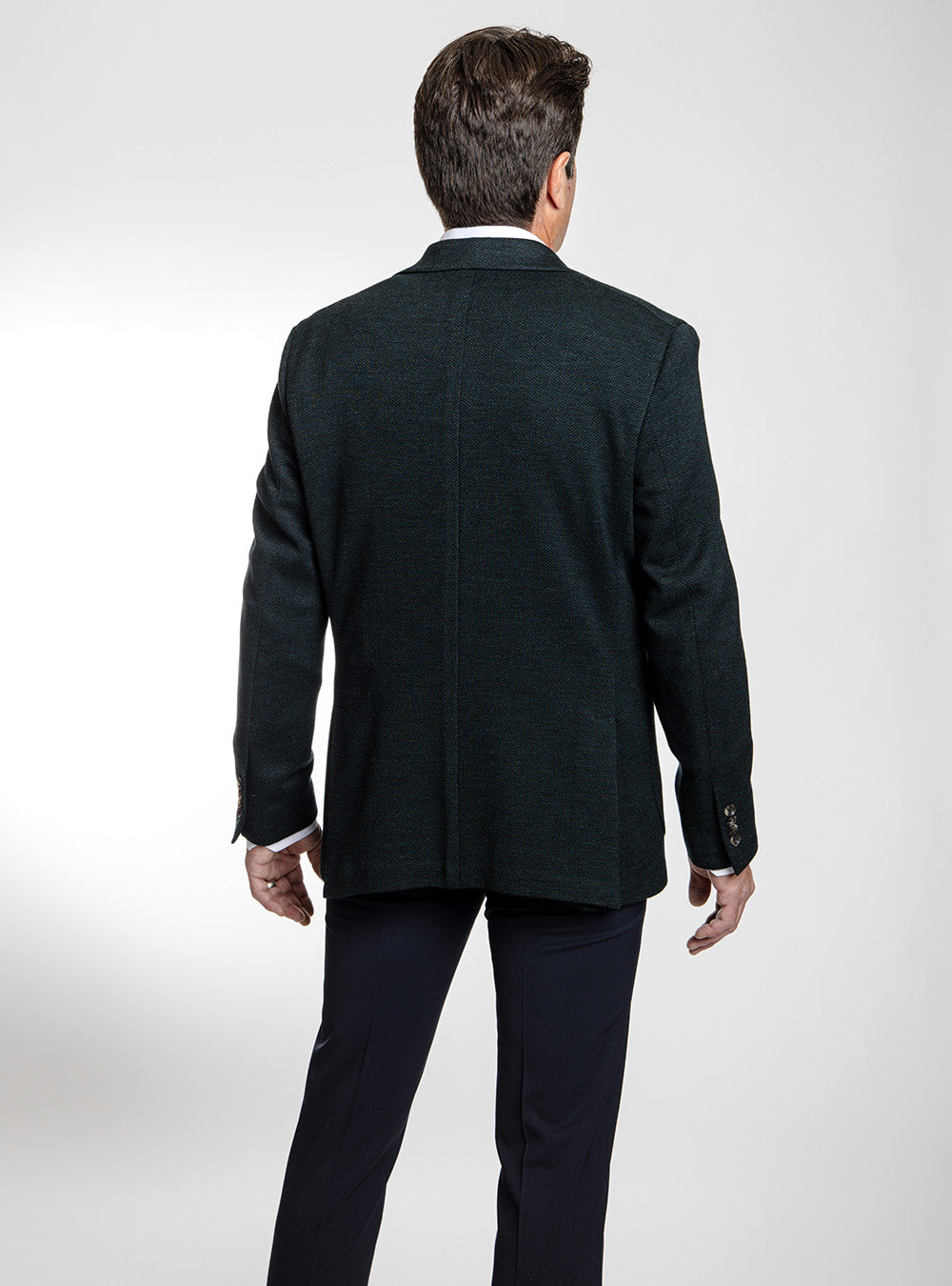 Jack Victor Deep Green Herringbone Sport Coat