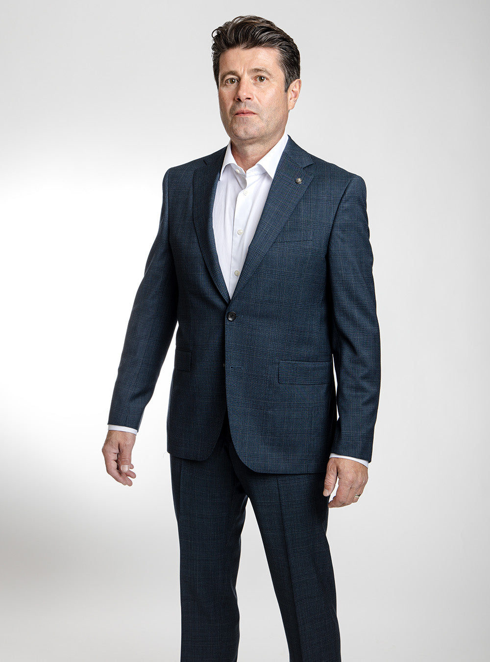 Jack Victor Teal & Marine Blue Box Check Suit